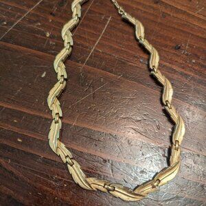 Trifari gold choker necklace